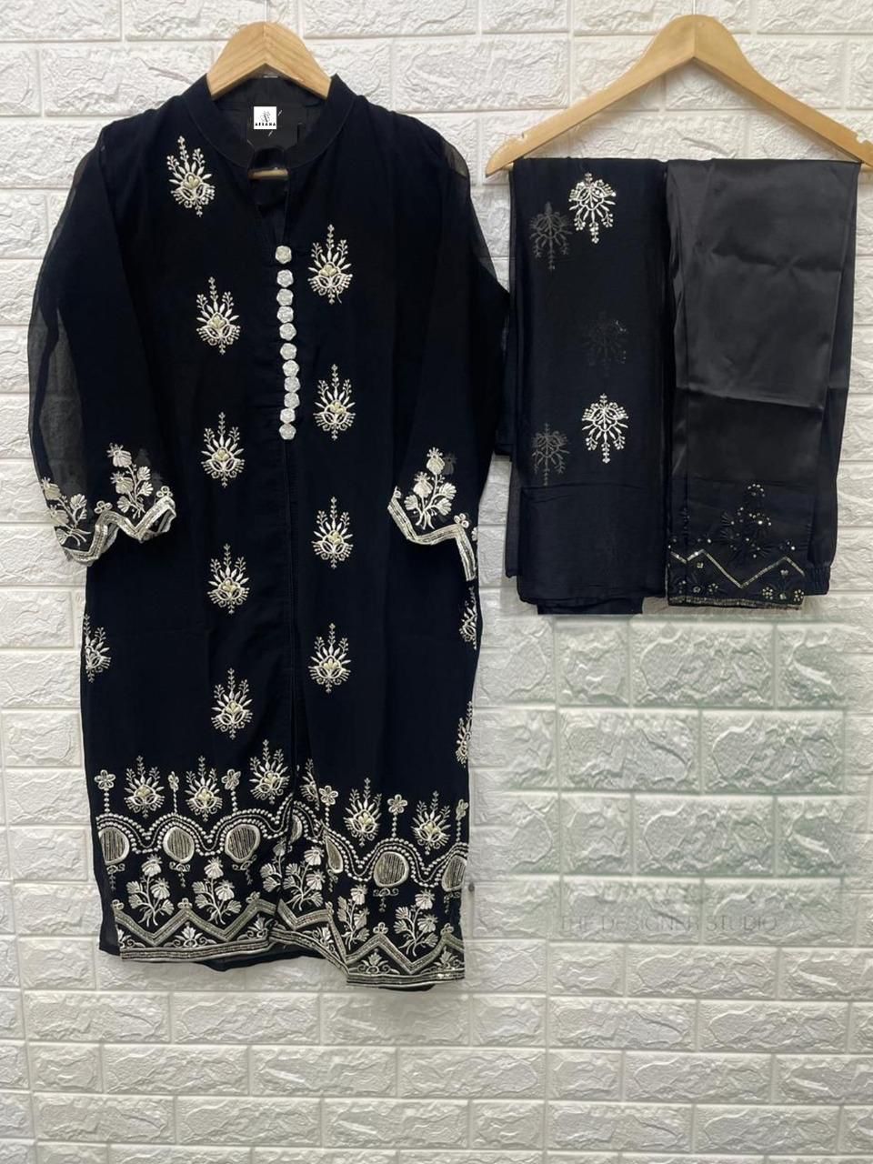 AFSANA SF 9 Fancy Festive Wear Heavy Georgette Pakistani Suit Collection